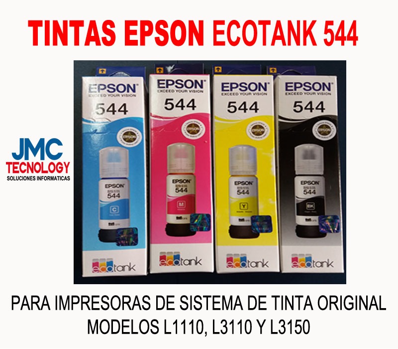 TINTA EPSON ECOTANK 544 – JMC COMUNICACIONES Soluciones informáticas