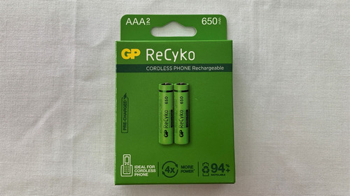 Batería AAA, recargable Recyko.